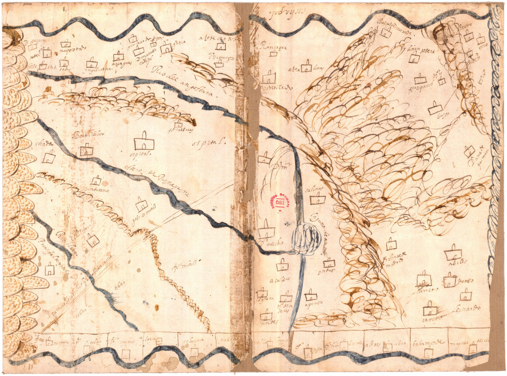 Región entre el Maipo y el Cachapoal,1617, Archivo Histórico Nacional
