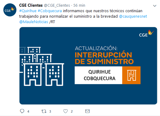 Screenshot 2019 07 06 CGE Clientes CGE Clientes Twitter 2