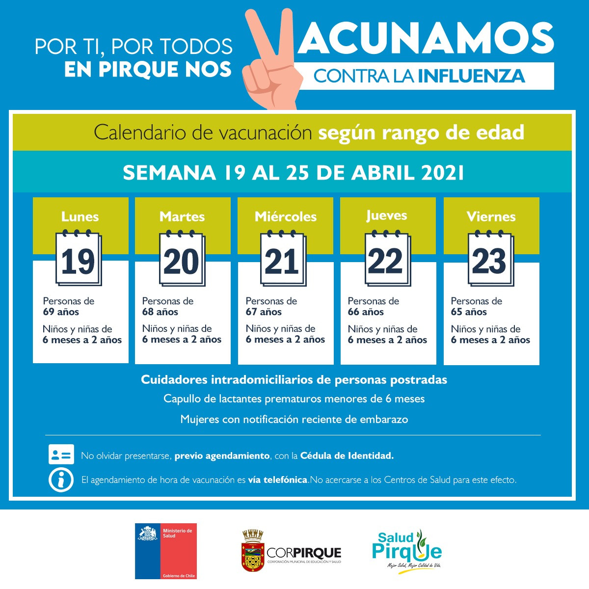 calendario influenza 19 abril
