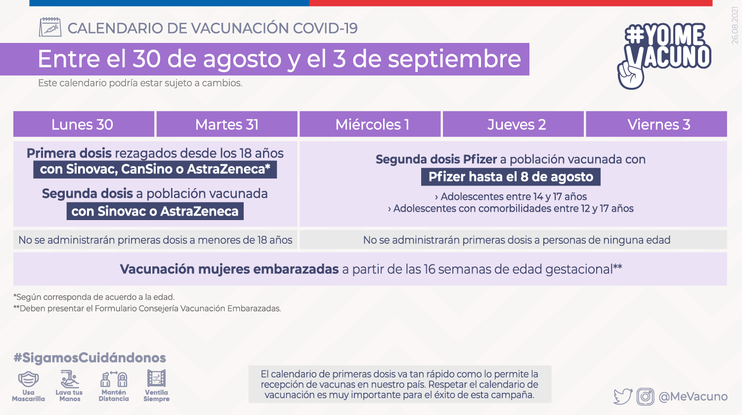 calendario vacunacion al3septiembre