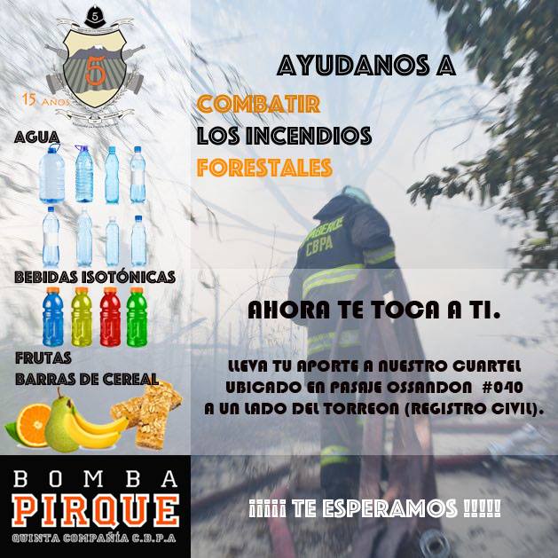 ayuda agua bomberos