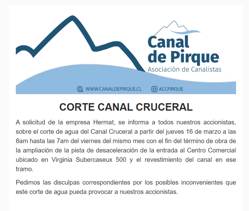 comunicado canal el cruceral