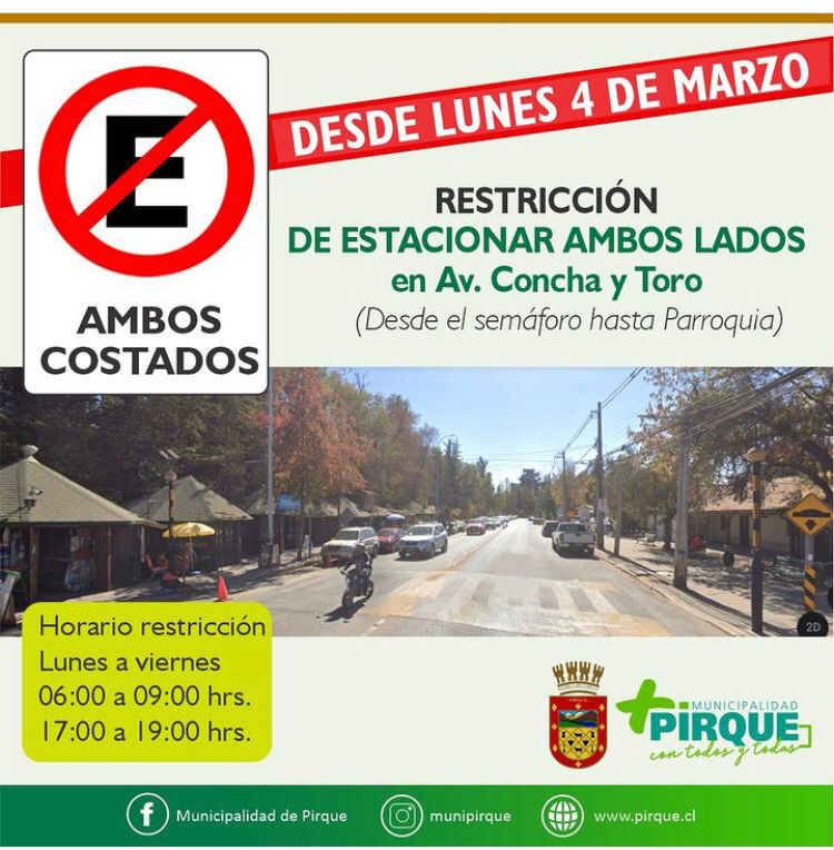 no estacionar horas punta