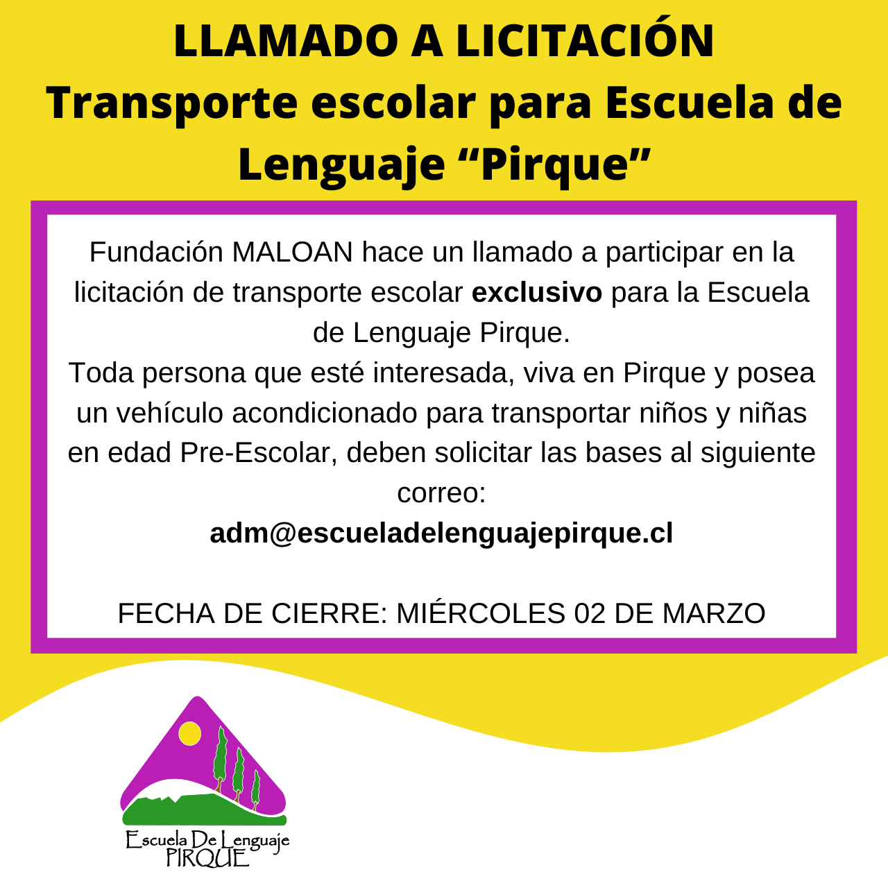 Furgon Escuela lenguaje